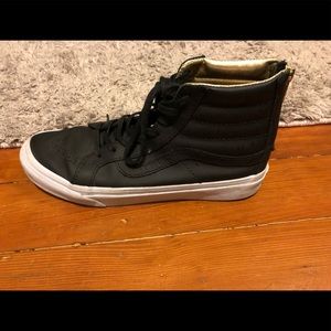 Leather Vans High tops - W 7, M5.5